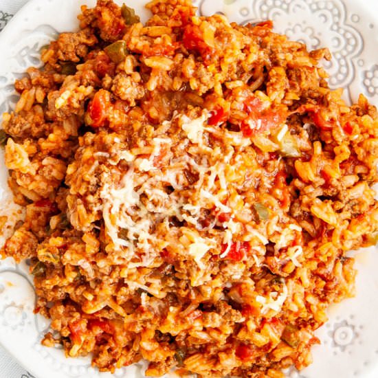 Spanish Rice with Ground Beef