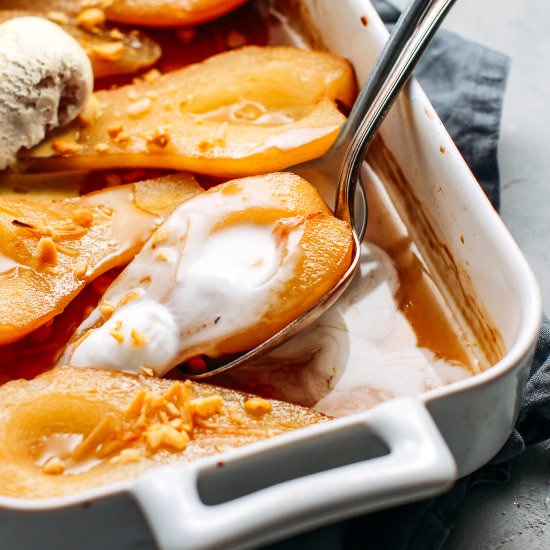Baked Pears in Ginger Syrup