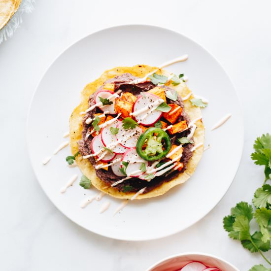 Black Bean Tostadas