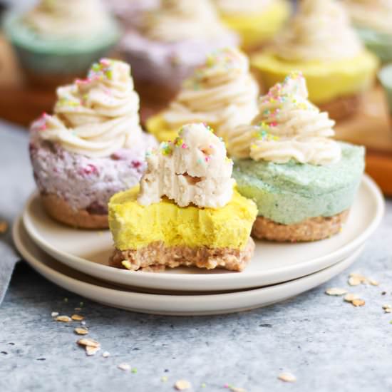 No Bake Mini Vegan Cheesecakes