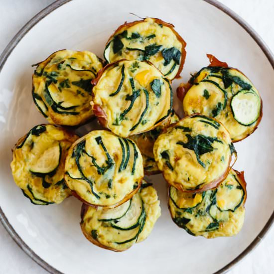 Zucchini and Prosciutto Egg Muffins