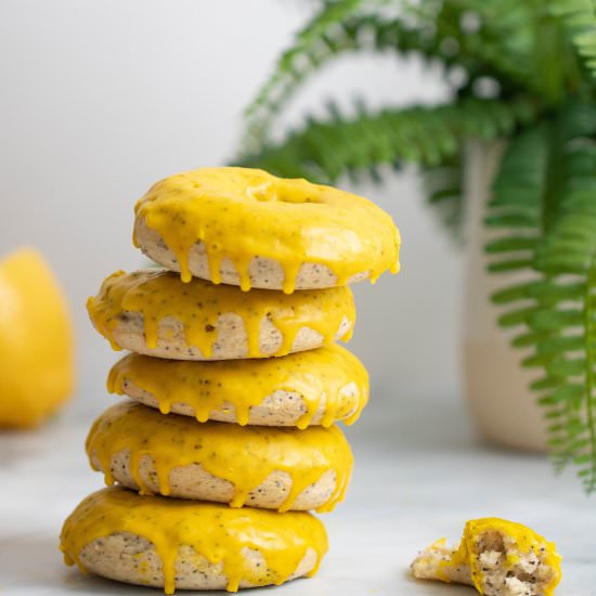 Vegan Lemon Poppy Seed Donuts