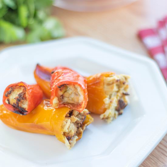 LOW CARB STUFFED SWEET PEPPERS