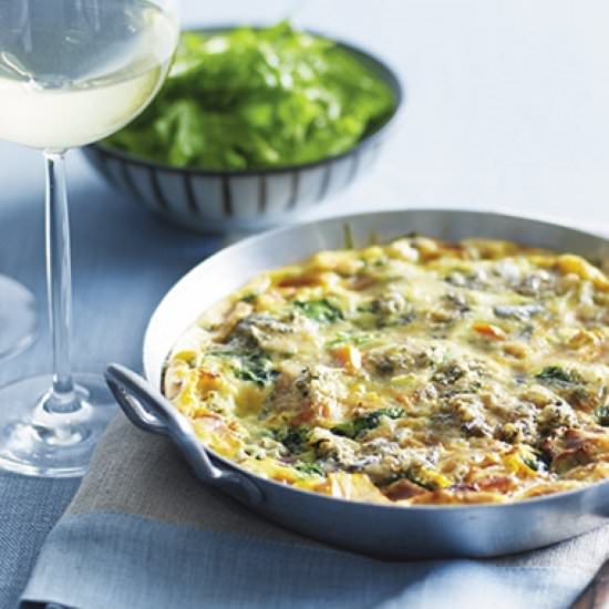 Blue cheese & sweet potato frittata