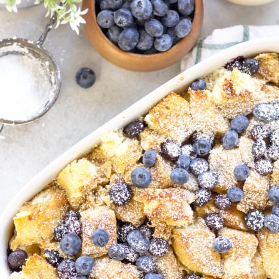 Blueberry French Toast Casserole