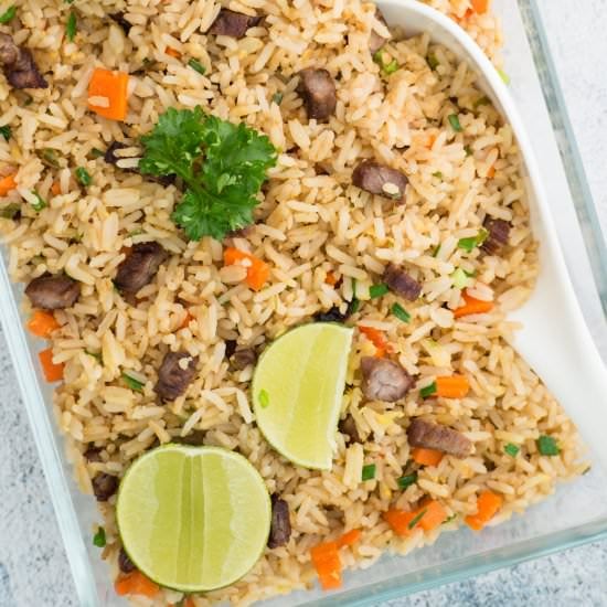 Thai Dried Beef Fried Rice
