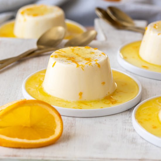 Vanilla Panna Cotta & Orange Syrup