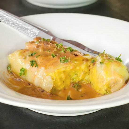 Vegetarian Stuffed Cabbage Rolls