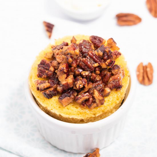 Easy Low Carb Keto Pecan Pie Mug Cake