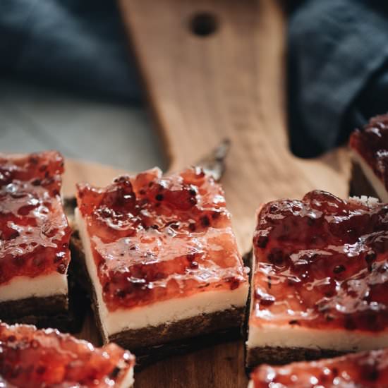 Chocolate Coconut PB&J Bars