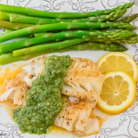 Cod with Fresh Herb Sauce
