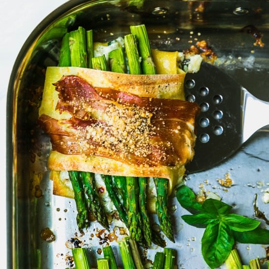 Mini Lasagnas w/ Asparagus