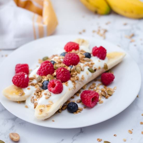 Healthy Breakfast Banana Split