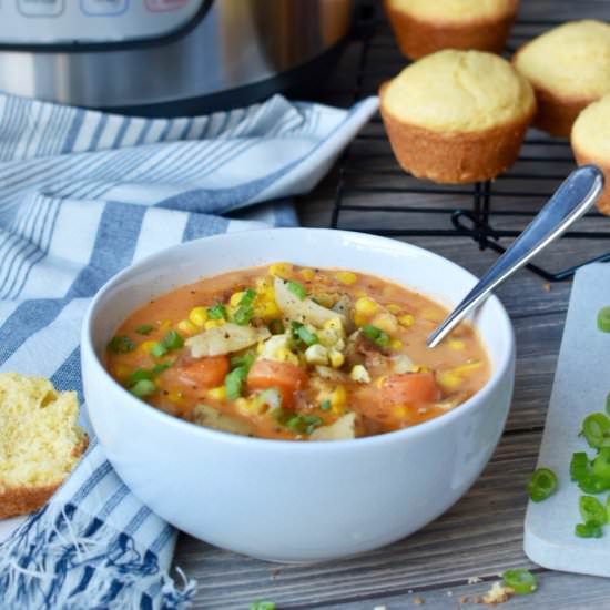 Instant Pot Smoky Corn Chowder