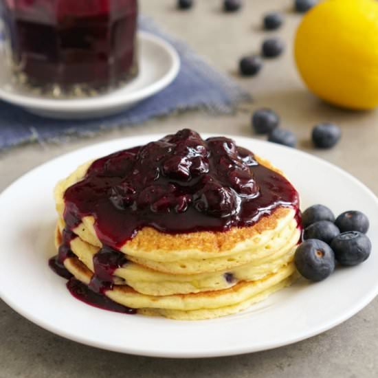 Lemon blueberry pancakes