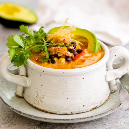 Creamy Chicken Tortilla Soup