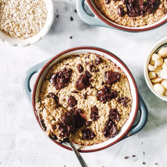 Vegan Chocolate Chip Baked Oatmeal