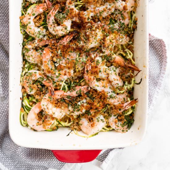 Baked Shrimp Scampi with Zoodles