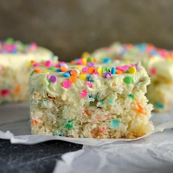 Cream Cheese Funfetti Bars