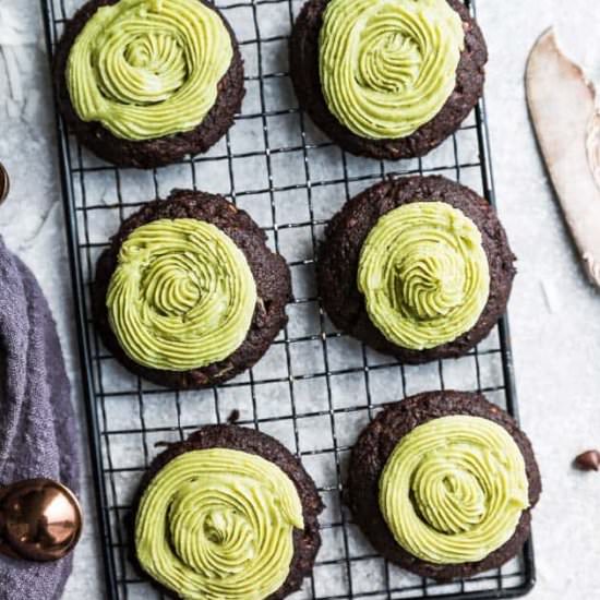 Keto Chocolate Cookies with Matcha