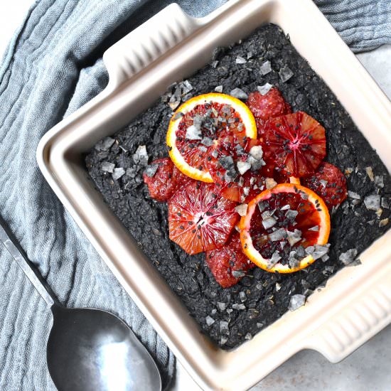 Black Sesame Baked Oatmeal