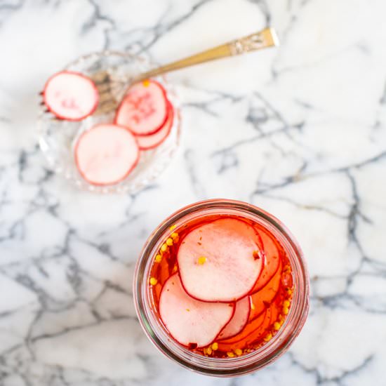 Quick Pickled Radishes