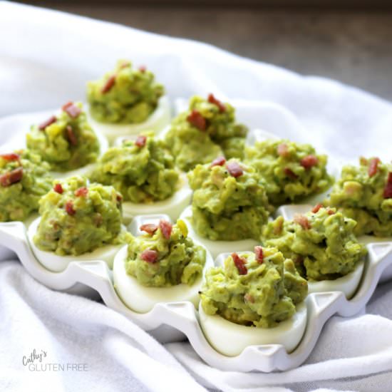 Deviled Eggs with Bacon and Avocado