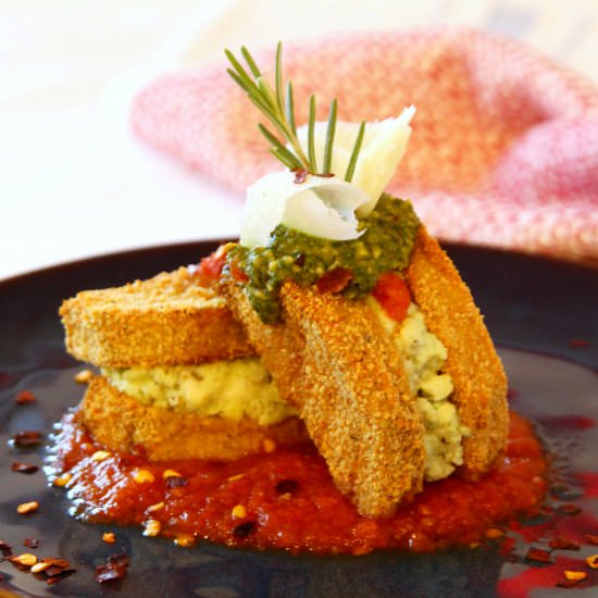 Crisp Eggplant & whipped Mozzarella
