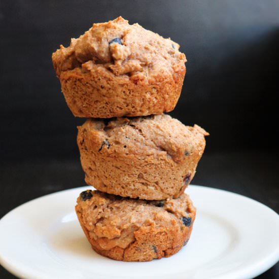 Rye Flour Muffins with Raisins