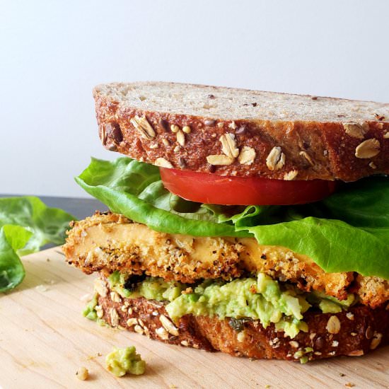 Lemon Crusted Tofu Sandwich