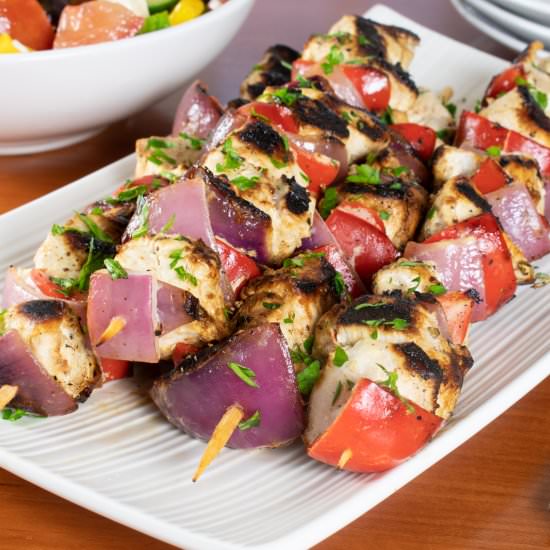 Greek Chicken Kebabs
