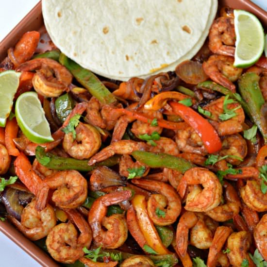 SHEET PAN SHRIMP FAJITAS