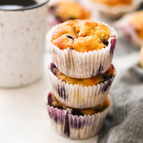 Keto Lemon Blueberry Muffins
