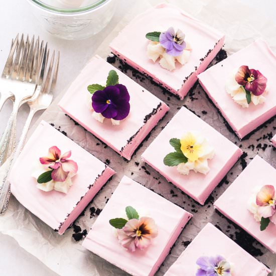 Black Bottom Strawberry Cheesecake