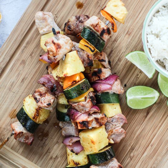 Hawaiian Pork Kabobs