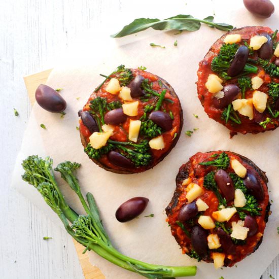 Personal Portobello Mushroom Pizzas