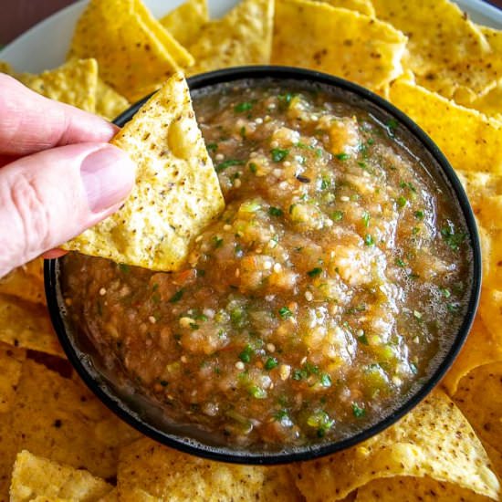 Roasted Tomato and Tomatillo Salsa