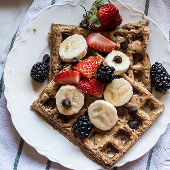 GF Oat Almond and Flax Waffles