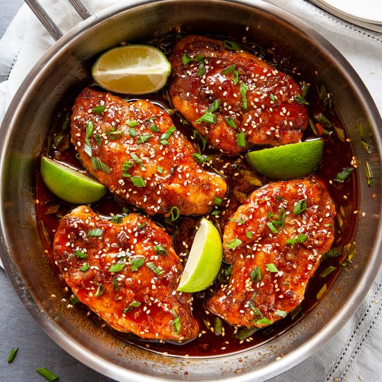 Honey Sriracha Chicken Breasts