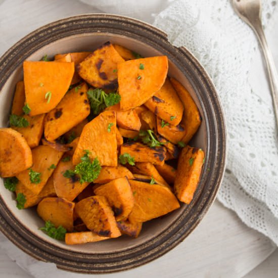Pan Fried Sweet Potatoes