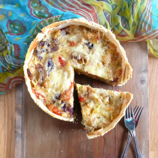 Roasted Vegetable Spelt Pie