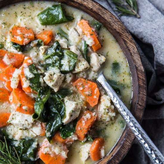 Creamy Rosemary Chicken Soup