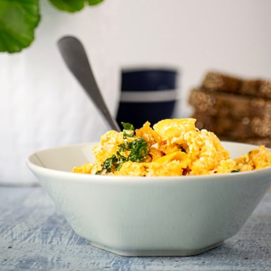 Kimchi Scrambled Eggs