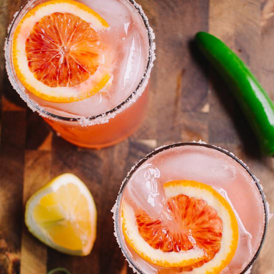 Blood Orange Serrano Ginger Fizz