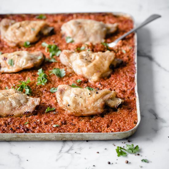 Chicken Rice Tray Bake