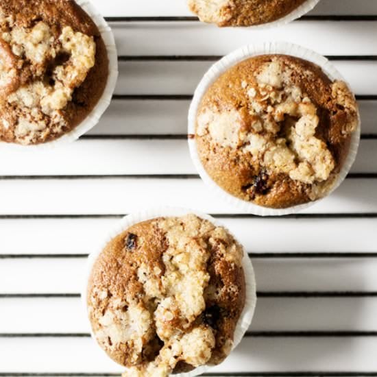 Vegan Sour Cream & Cherry Muffins