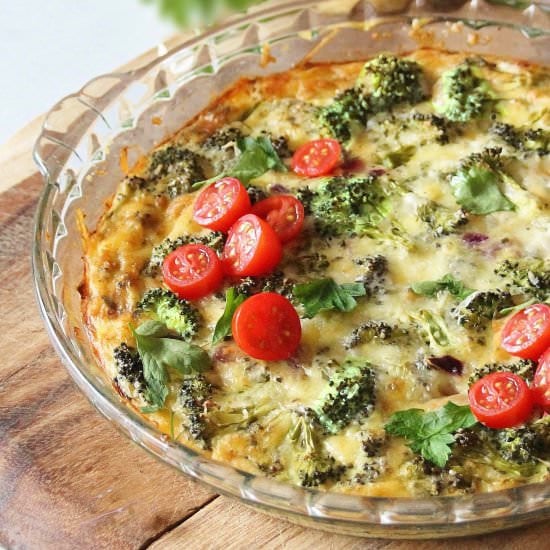 Broccoli Cheddar Quiche