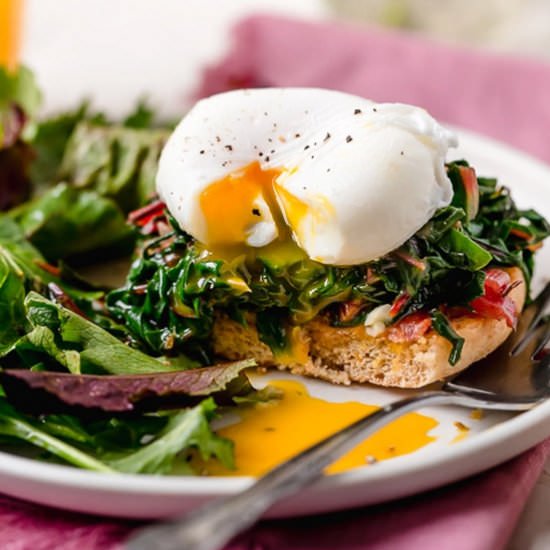 Swiss Chard Eggs Benedict