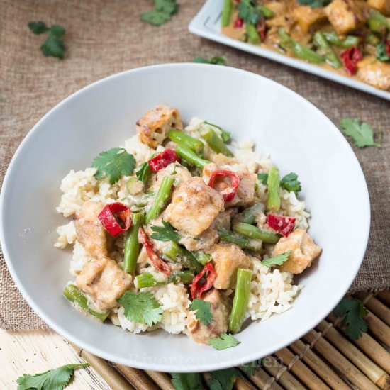 Tofu and Green Beans Bicol Express