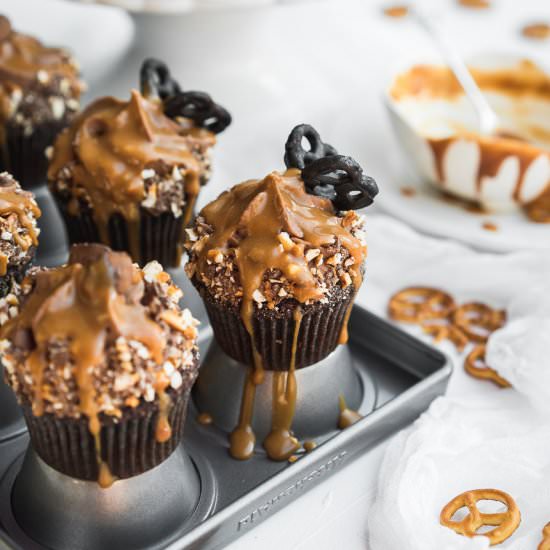 Salted Caramel Chocolate Cupcakes